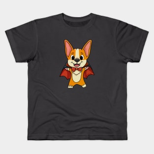 Vintage Corgi Vampire Kids T-Shirt